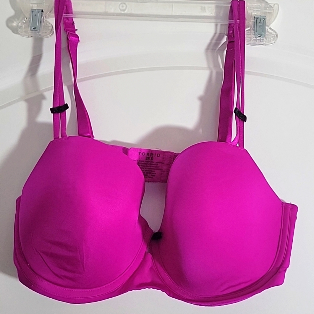 TORRID HOT PINK 38D PADDED BRA WITH UNDERWIRE - Picture 2 of 10